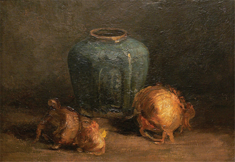 Still Life With Ginger Jar And Onions